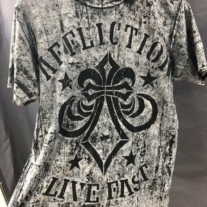 Mens Medium Reversible Affliction T-Shirt